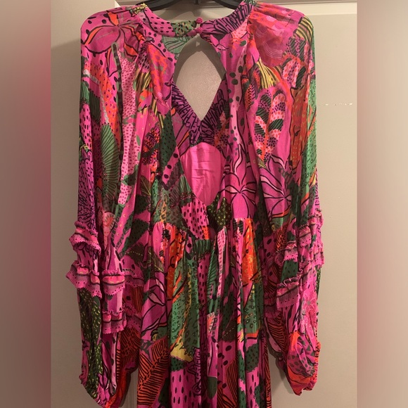 Farm Rio x Anthropologie Cool Leopard Long Sleeve Maxi Dress size XXS NWT - Picture 12 of 16